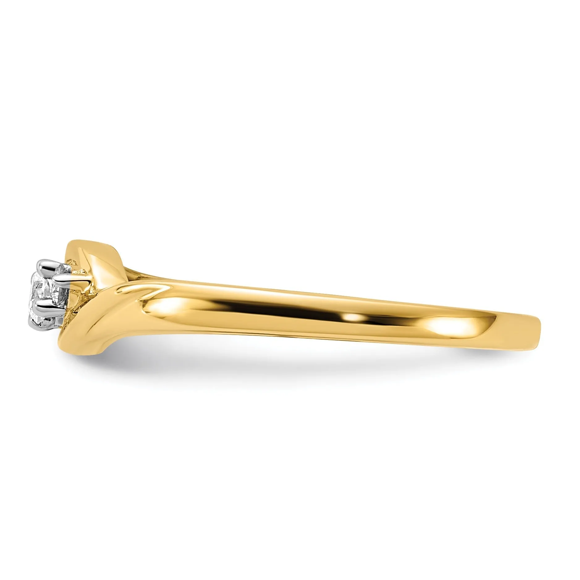 14K Yellow Gold Lab Grown Diamond Three Stone Ring sold by Zulily product image thumbnail 5