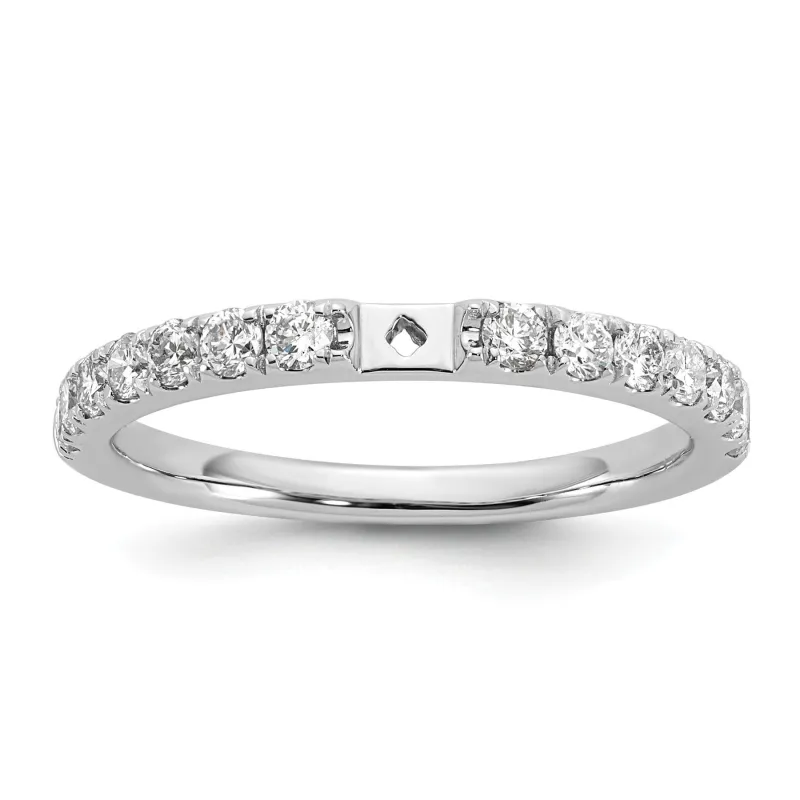 14K White Gold Lab Diamond Solitaire Pave Ring made by Zulily