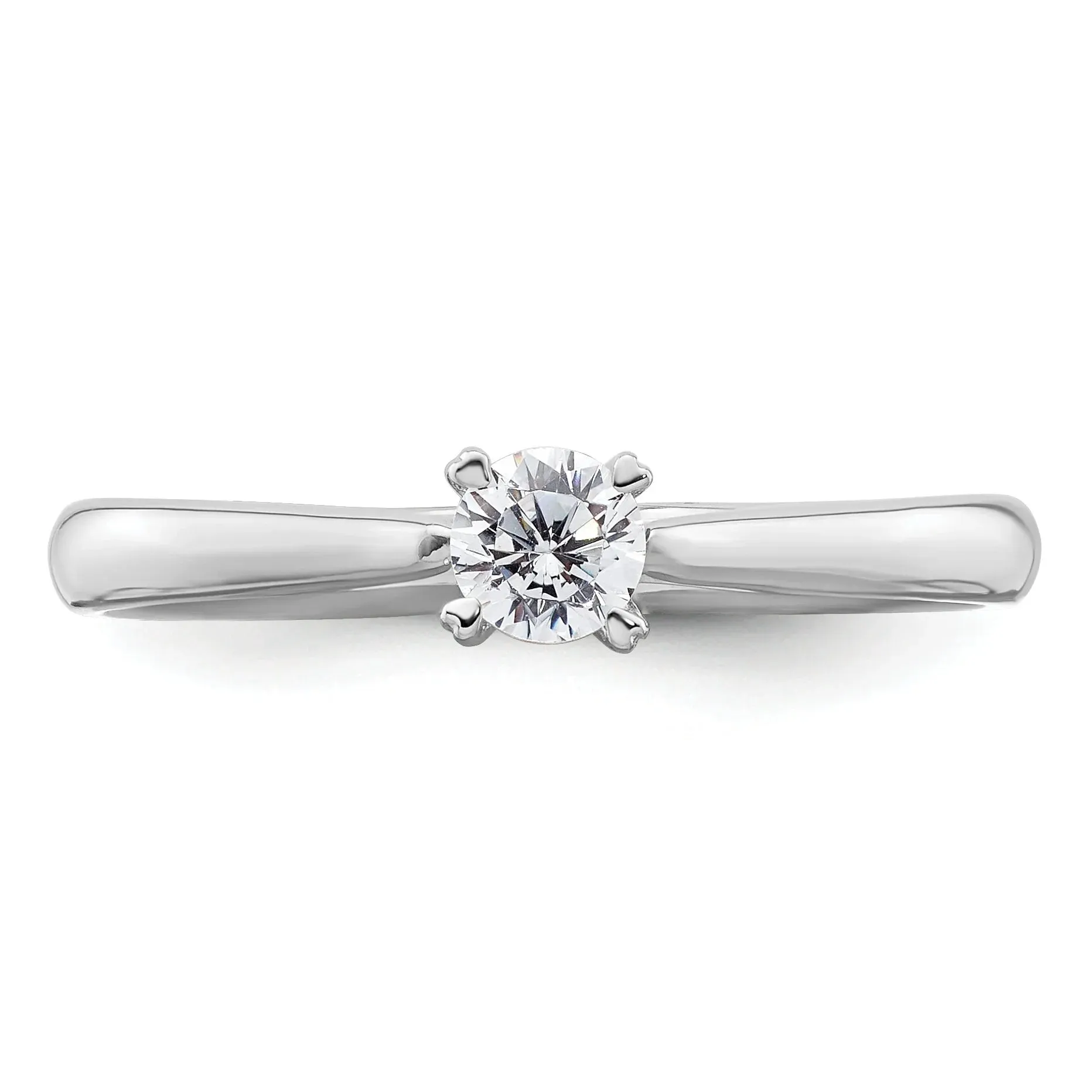 14K Gold Lab Grown Round Diamond Solitaire Ring sold by Zulily product image thumbnail 5