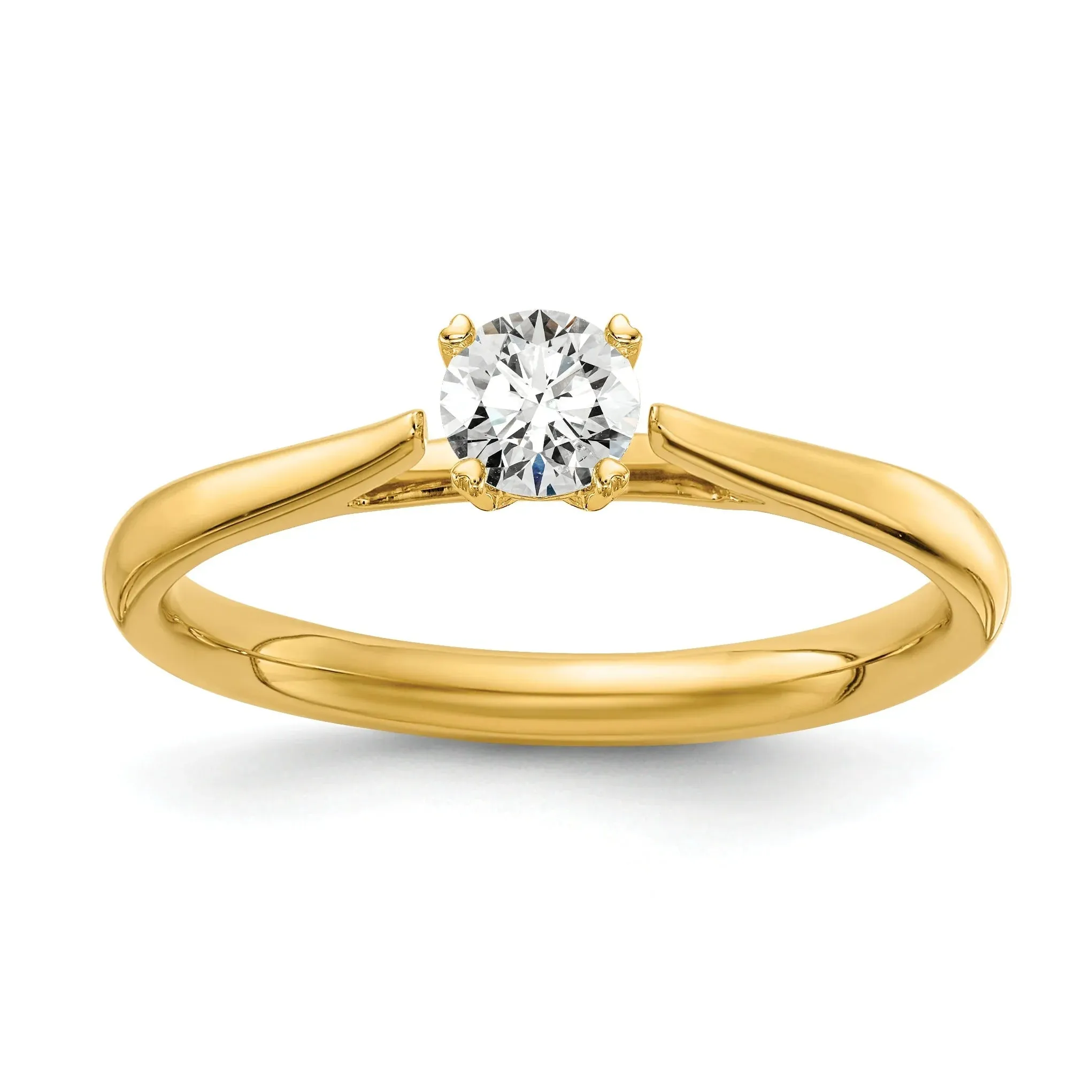 14K Gold Lab Grown Round Diamond Solitaire Ring sold by Zulily product image thumbnail 2
