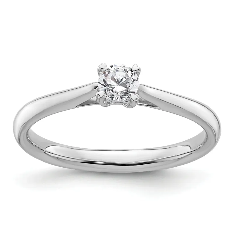 14K Gold Lab Grown Round Diamond Solitaire Ring made by Zulily