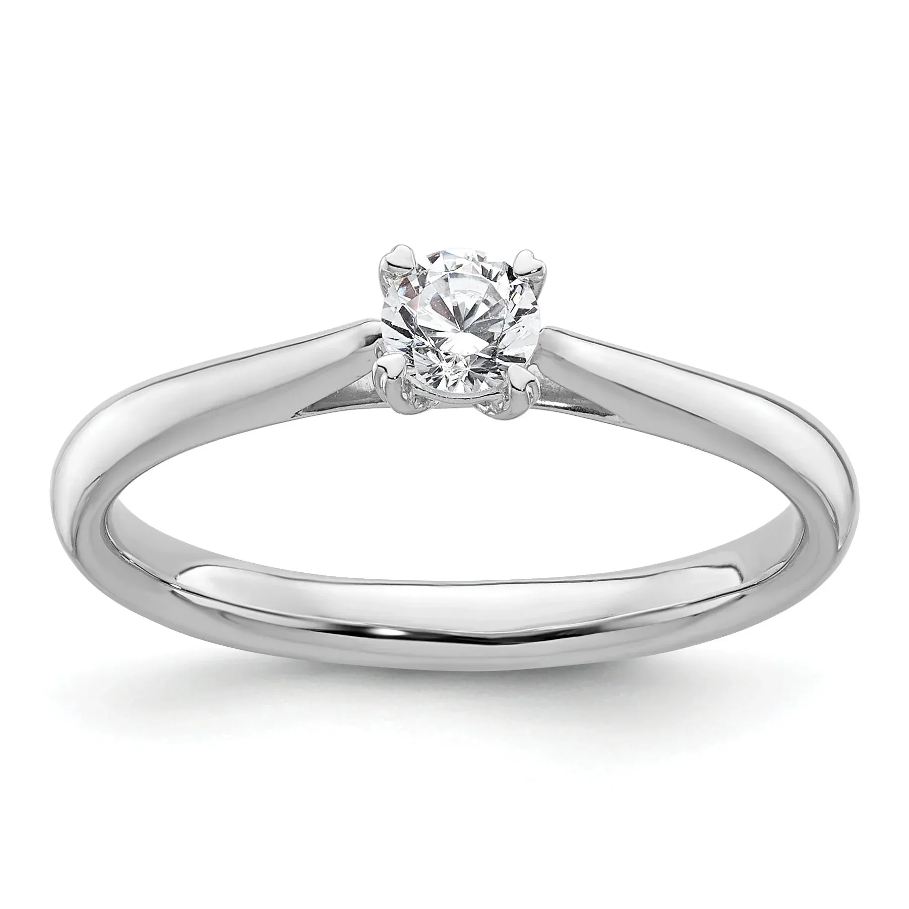 14K Gold Lab Grown Round Diamond Solitaire Ring sold by Zulily
