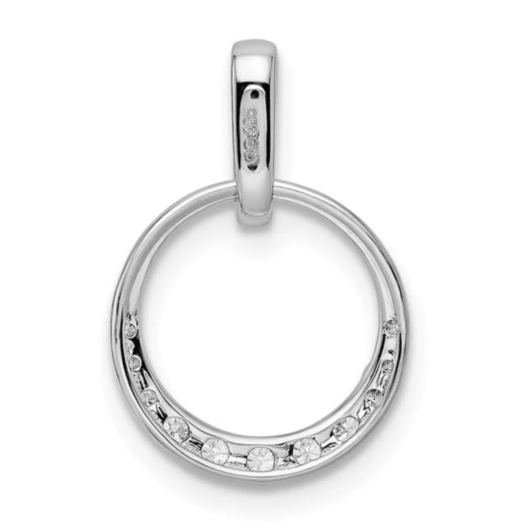 14k White Gold Lab Diamond Open Circle Pendant sold by Zulily product image thumbnail 5
