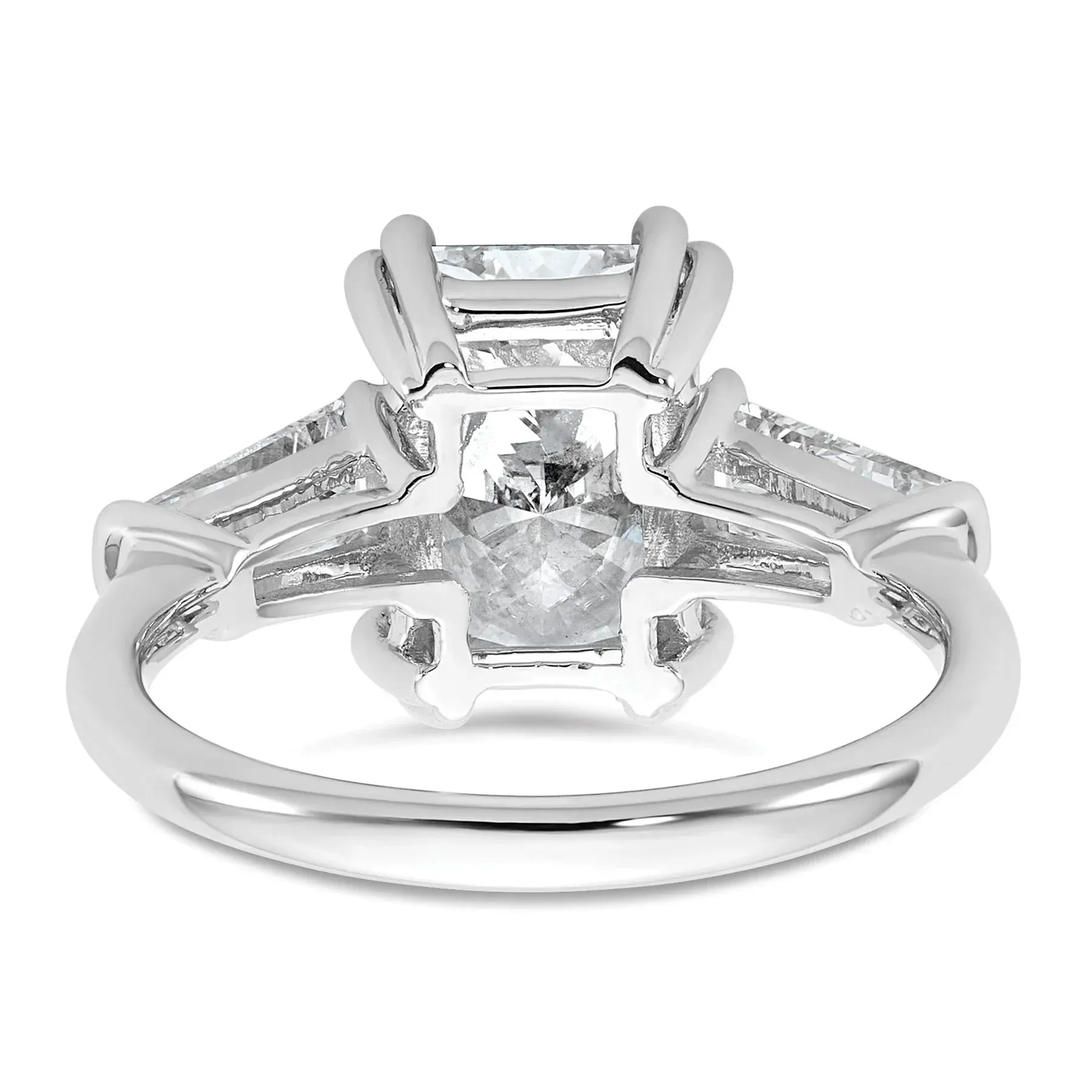 14K White Gold Lab Grown Diamond Baguette 3-Stone Bridal Rings sold by Zulily product image thumbnail 5