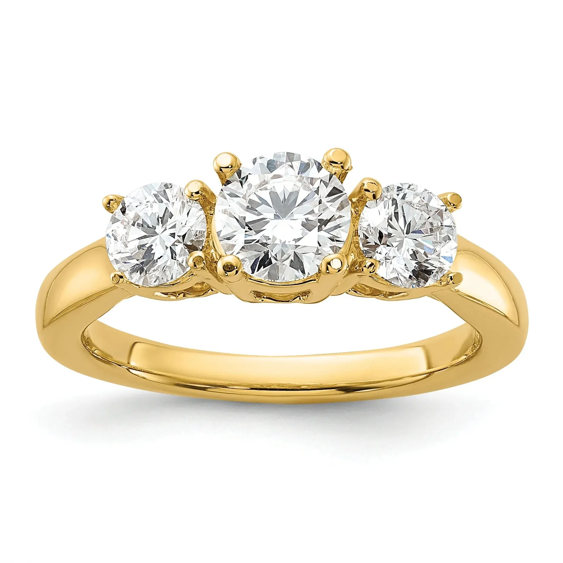 14K Gold Lab Grown Diamond 3-Stone Engagement Ring sold by Zulily product image thumbnail 2