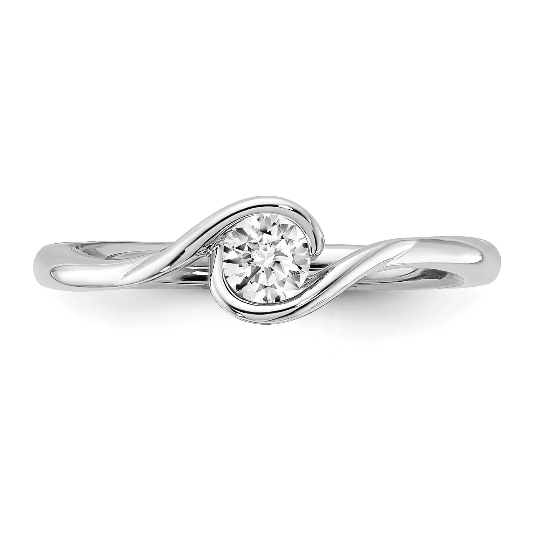 14k White Gold Lab Grown Diamond Round Solitaire Engagement Ring sold by Zulily product image thumbnail 5