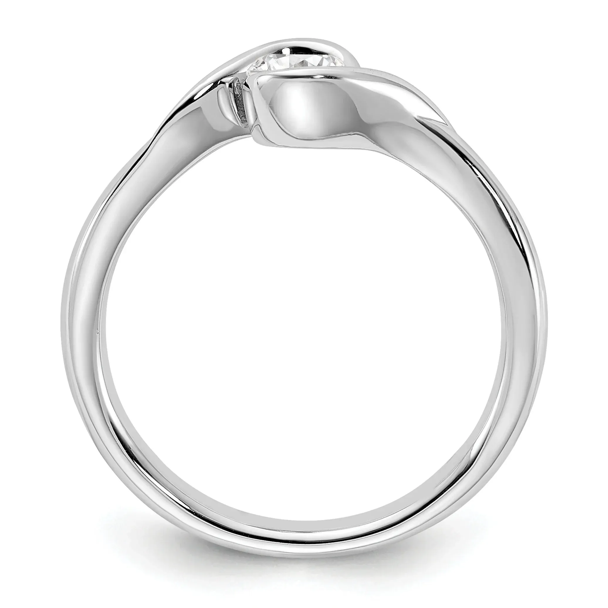 14k White Gold Lab Grown Diamond Round Solitaire Engagement Ring sold by Zulily product image thumbnail 3