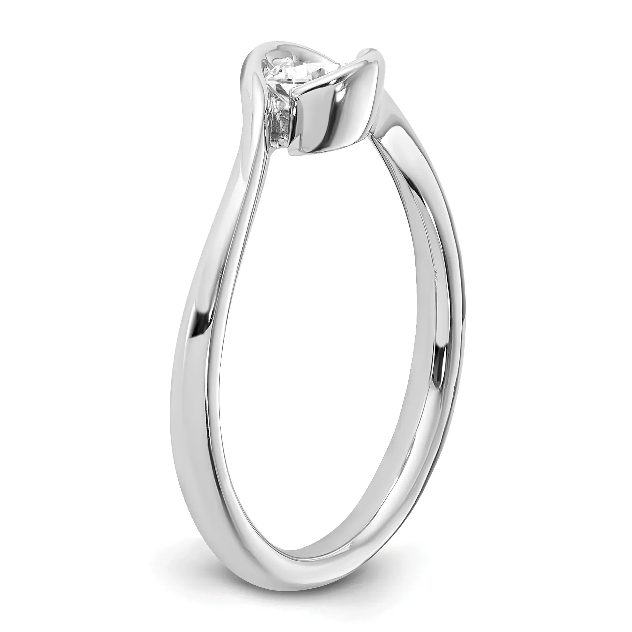 14k White Gold Lab Grown Diamond Round Solitaire Engagement Ring sold by Zulily product image thumbnail 4