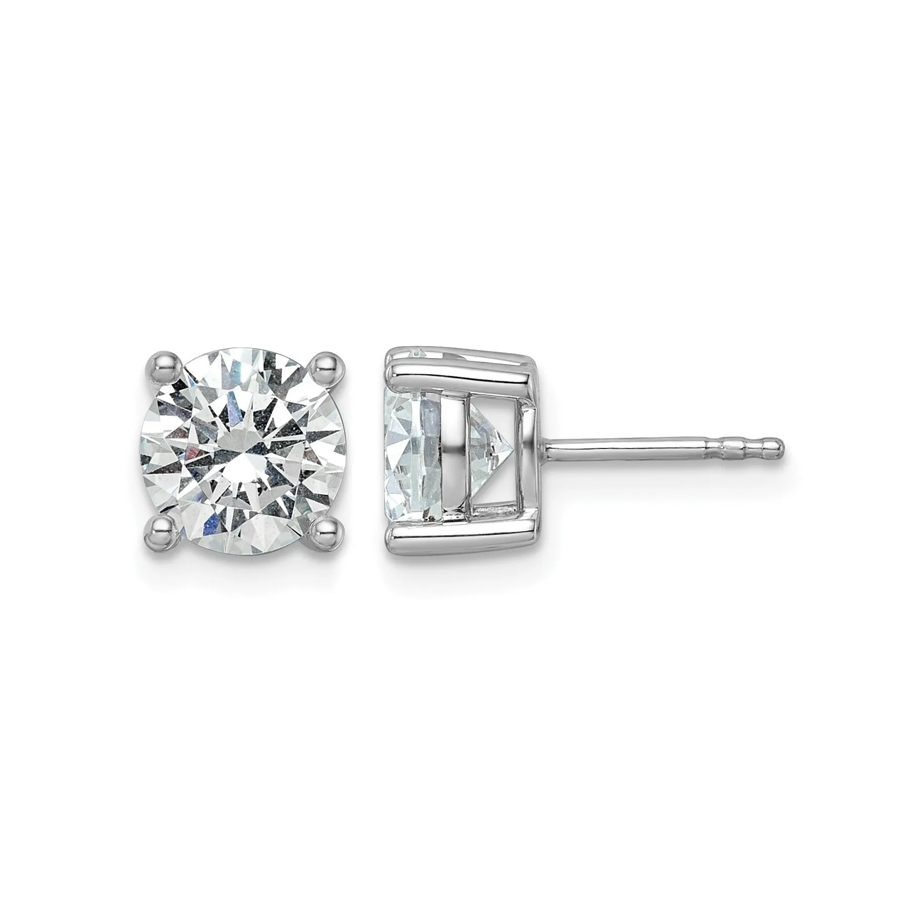 14K White Gold Round Lab Grown Diamond Stud Earrings sold by Zulily