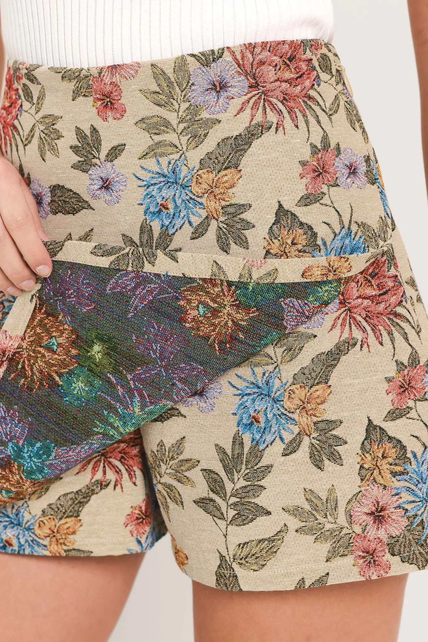 Wildflower Morning Note Woven Jacquard Skort sold by Zulily product image thumbnail 4
