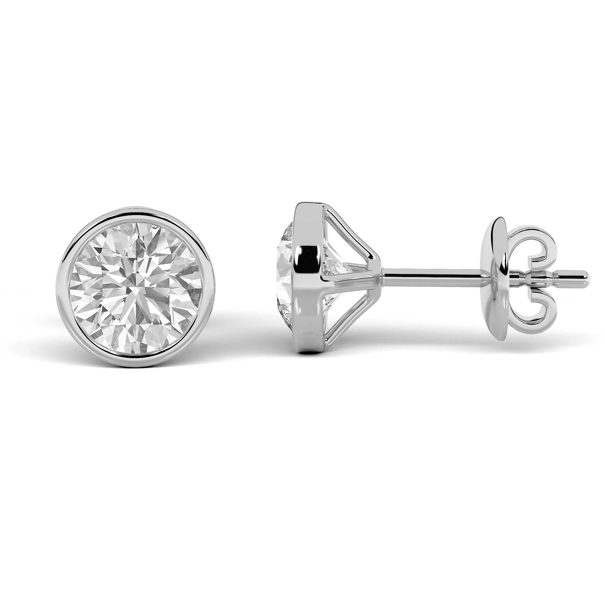 4Cttw Round Shaped Lab Grown Diamond (F/VS) Stud Earrings in 14K Gold sold by Zulily