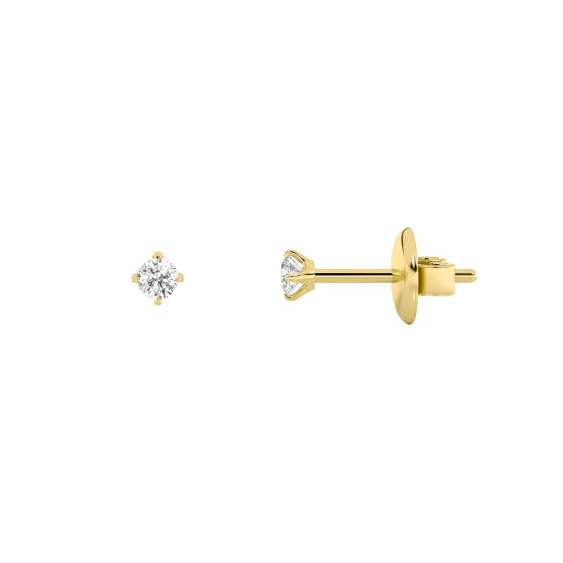 0.25Cttw Round Shaped Lab Grown Diamond (F/VS) Stud Earrings in 14K Gold made by Zulily