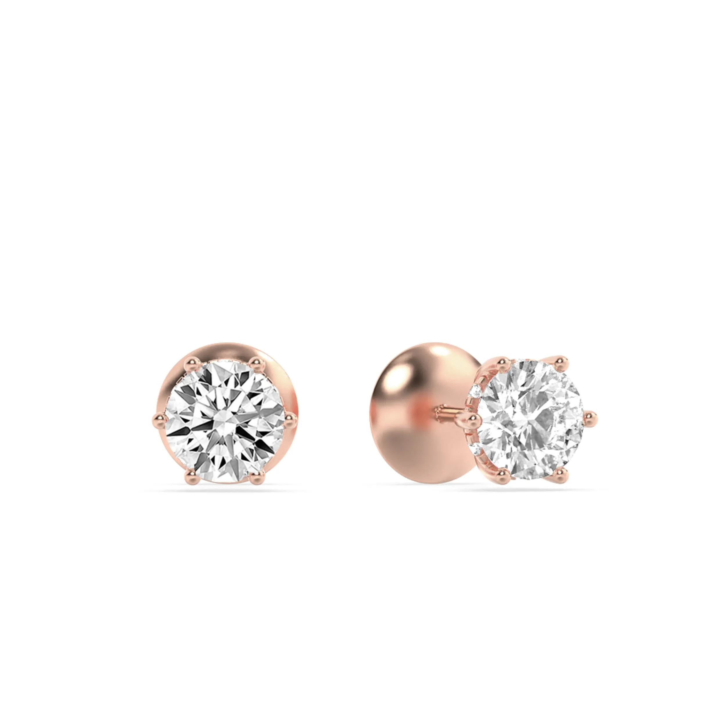 3Cttw Round Shaped Lab Grown Diamond (F/VS) HiddenHalo Stud Earrings in 14K Gold sold by Zulily product image thumbnail 5