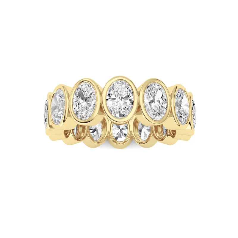 3.5Cttw Oval Shaped Lab Grown Diamond (F/VS) Eternity Band Ring in 14K Gold made by Zulily