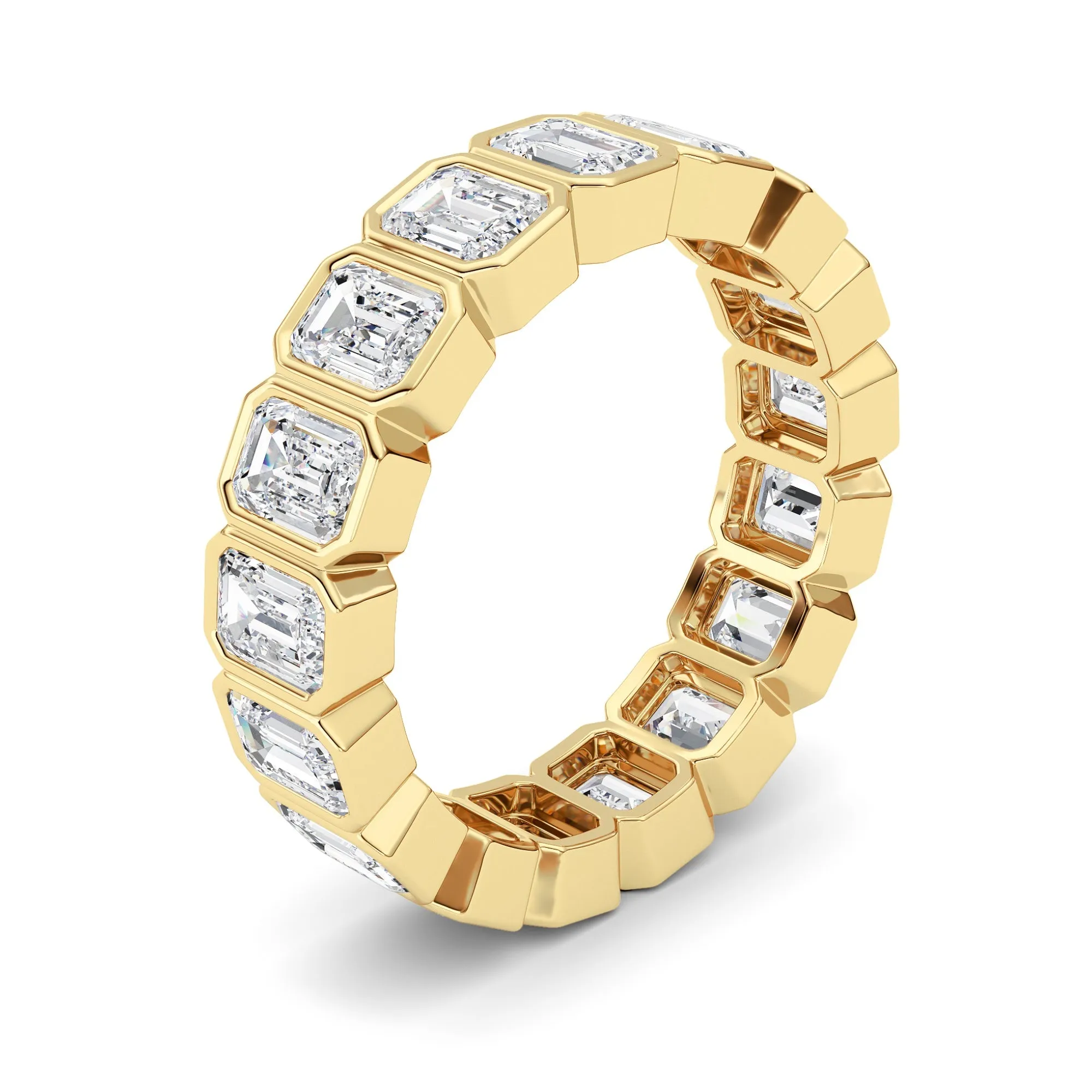 4.25Cttw Emerald Shaped Lab Grown Diamond (F/VS) Eternity Band Ring in 14K Gold sold by Zulily product image thumbnail 3