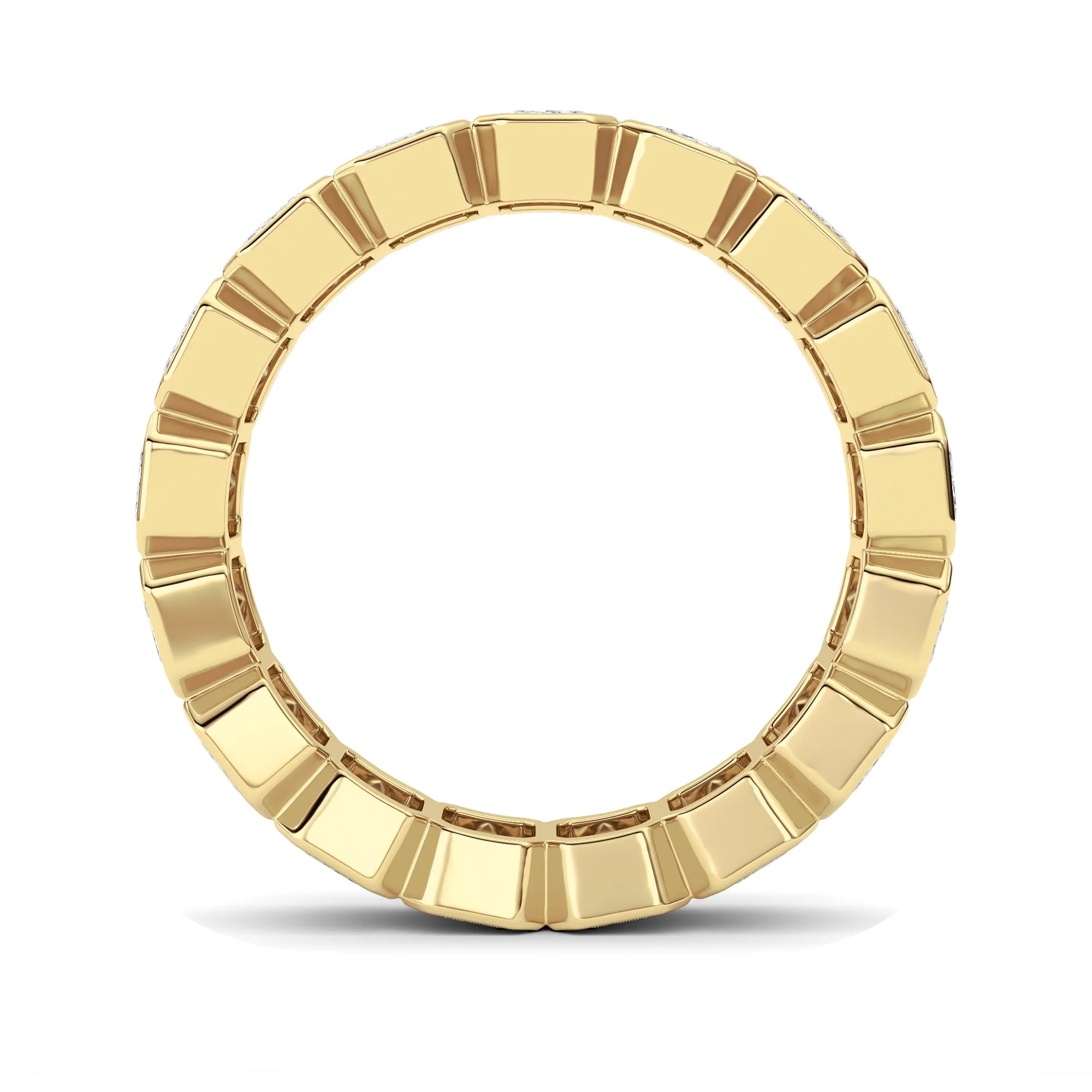 4.25Cttw Emerald Shaped Lab Grown Diamond (F/VS) Eternity Band Ring in 14K Gold sold by Zulily product image thumbnail 4
