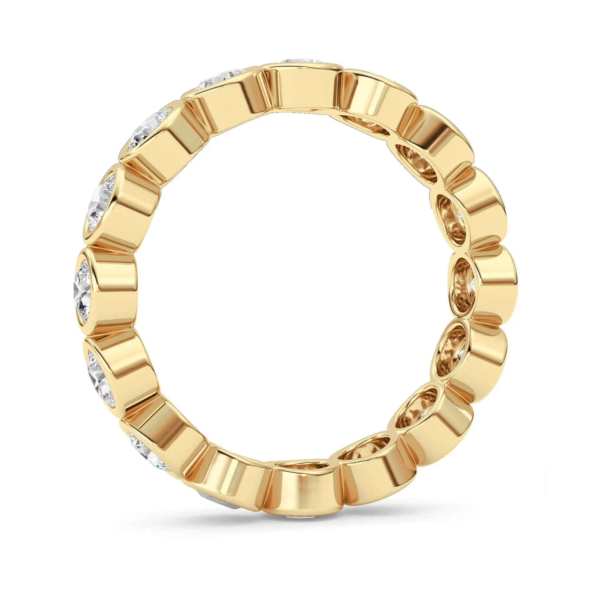 2.4Cttw Round Shaped Lab Grown Diamond (F/VS) Eternity Band Ring in 14K Gold sold by Zulily product image thumbnail 5