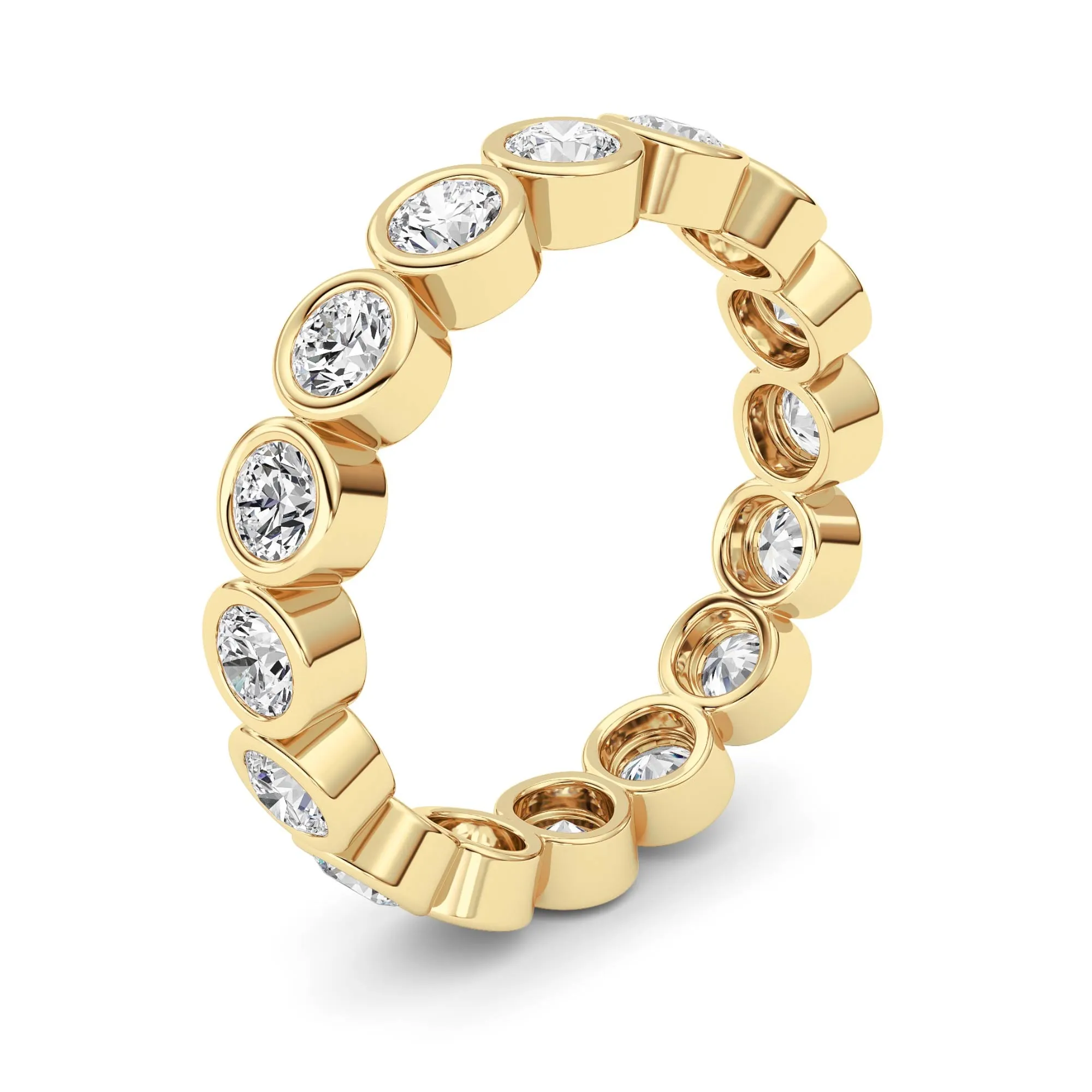 2.4Cttw Round Shaped Lab Grown Diamond (F/VS) Eternity Band Ring in 14K Gold sold by Zulily product image thumbnail 3