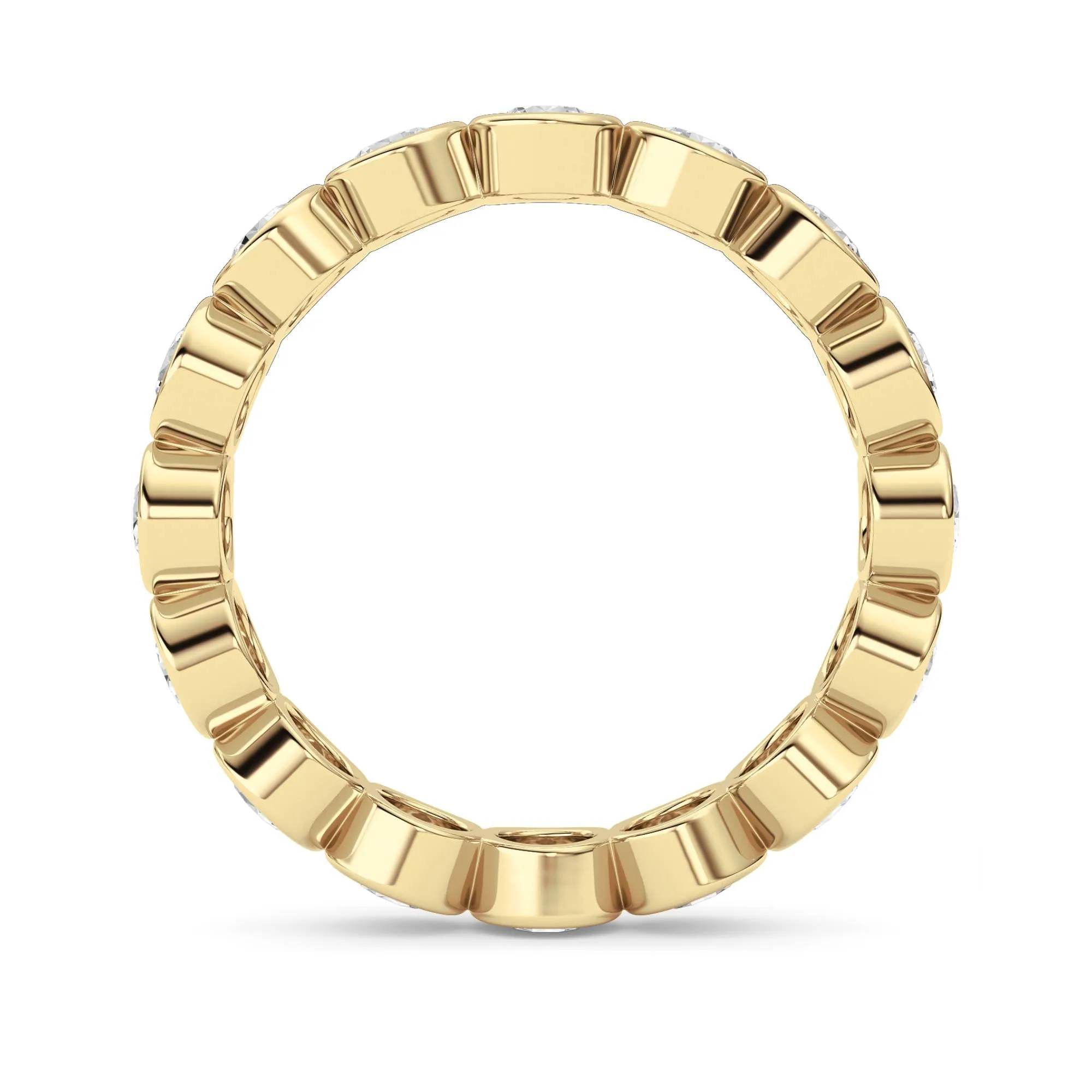 2.4Cttw Round Shaped Lab Grown Diamond (F/VS) Eternity Band Ring in 14K Gold sold by Zulily product image thumbnail 4