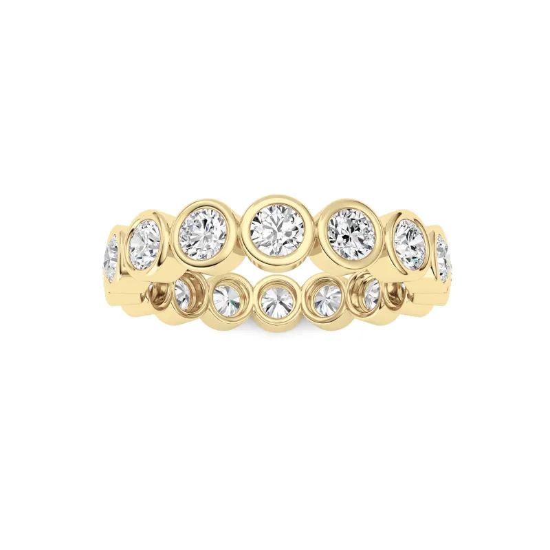 2.4Cttw Round Shaped Lab Grown Diamond (F/VS) Eternity Band Ring in 14K Gold made by Zulily