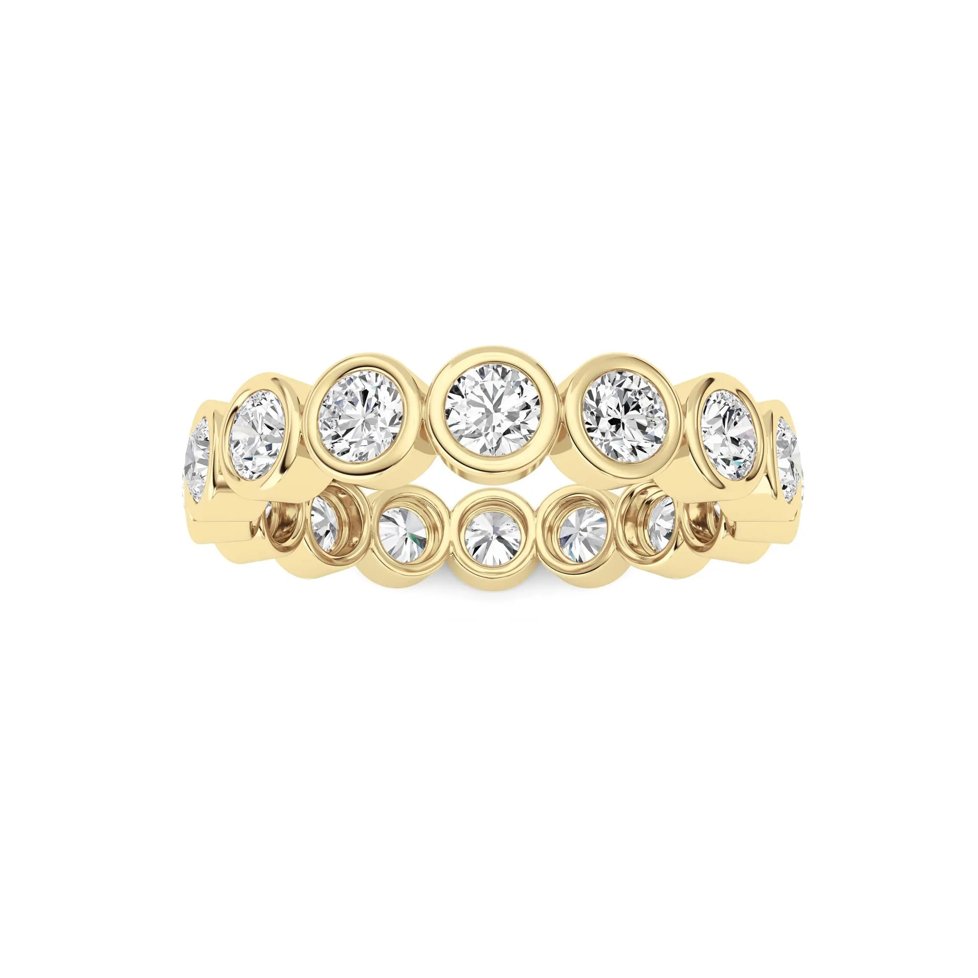 2.4Cttw Round Shaped Lab Grown Diamond (F/VS) Eternity Band Ring in 14K Gold sold by Zulily