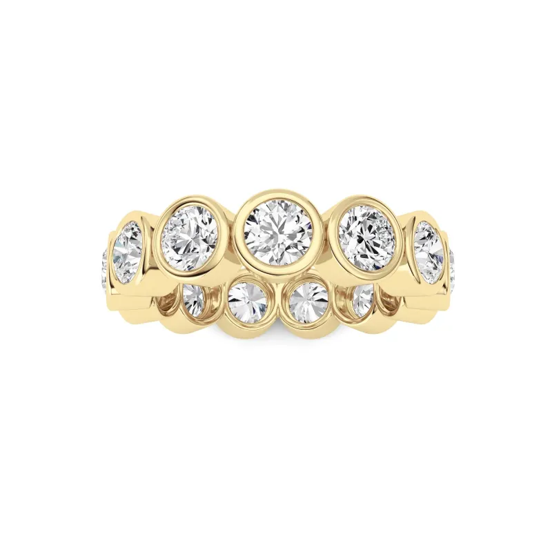 2.9Cttw Round Shaped Lab Grown Diamond (F/VS) Eternity Band Ring in 14K Gold made by Zulily