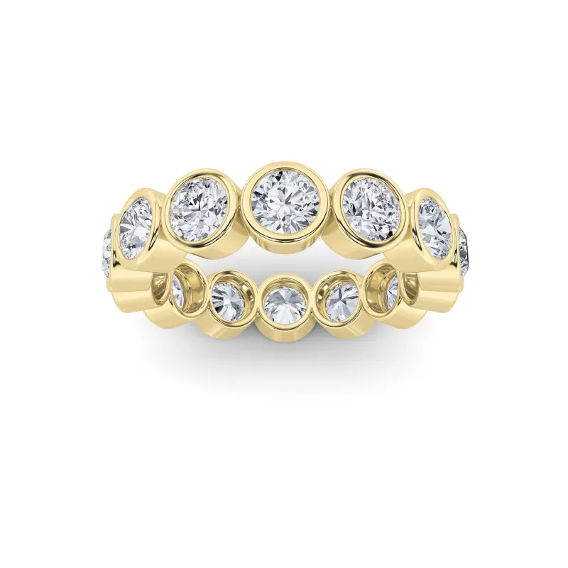 2.1Cttw Round Shaped Lab Grown Diamond (F/VS) Eternity Band Ring in 14K Gold made by Zulily