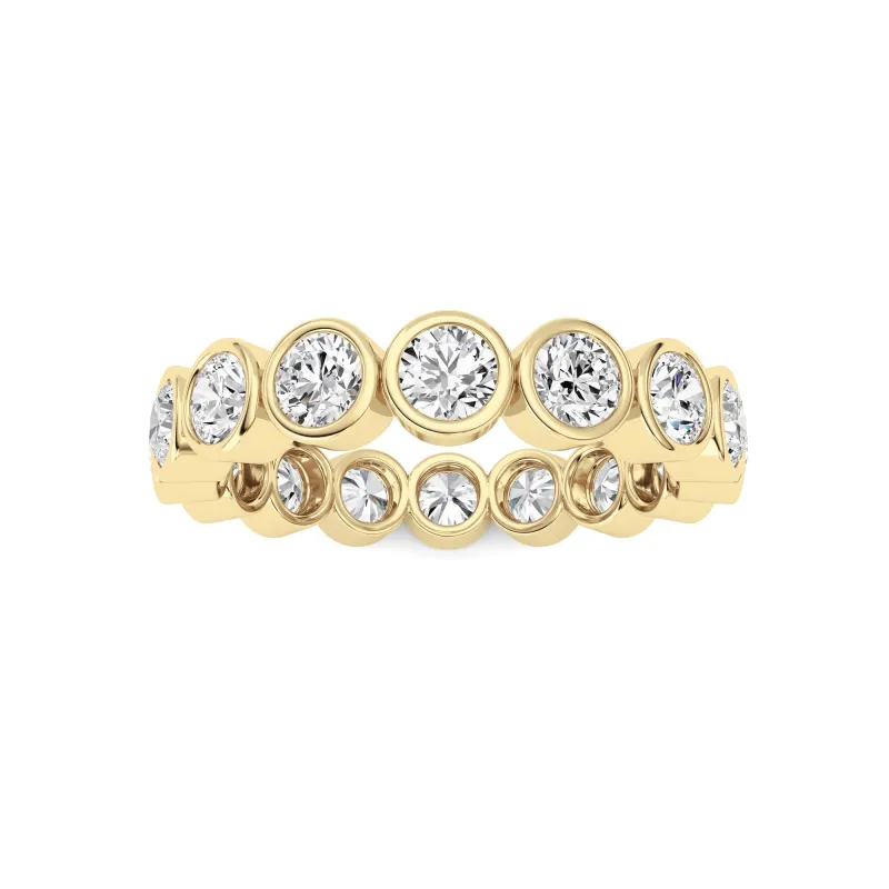 1.6Cttw Round Shaped Lab Grown Diamond (F/VS) Eternity Band Ring in 14K Gold made by Zulily
