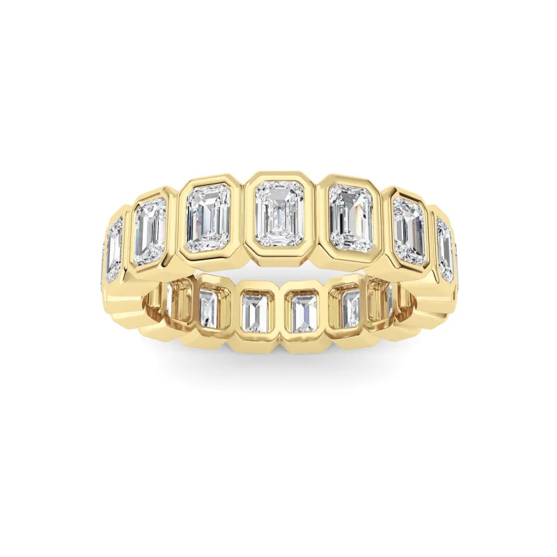 2.5Cttw Emerald Shaped Lab Grown Diamond (F/VS) Eternity Band Ring in 14K Gold made by Zulily
