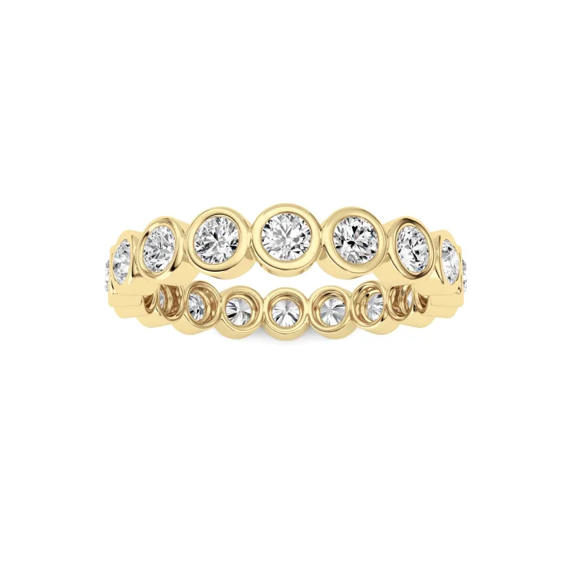 1.8Cttw Round Shaped Lab Grown Diamond (F/VS) Eternity Band Ring in 14K Gold made by Zulily