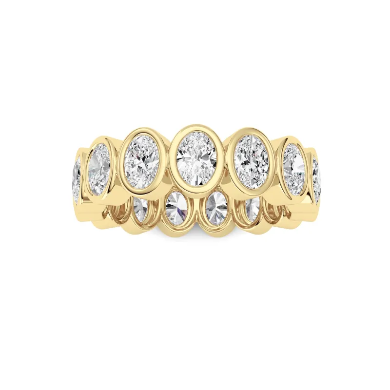 2.2Cttw Oval Shaped Lab Grown Diamond (F/VS) Eternity Band Ring in 14K Gold made by Zulily