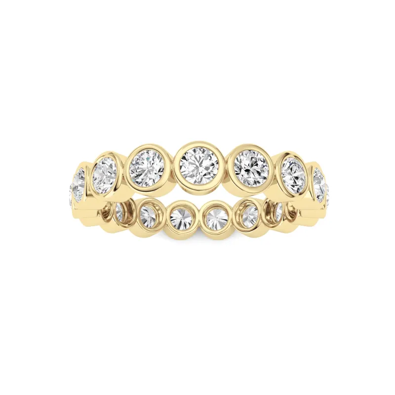 1.8Cttw Round Shaped Lab Grown Diamond (F/VS) Eternity Band Ring in 14K Gold made by Zulily