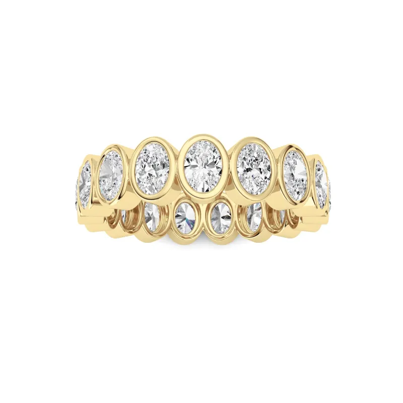 2.5Cttw Oval Shaped Lab Grown Diamond (F/VS) Eternity Band Ring in 14K Gold made by Zulily