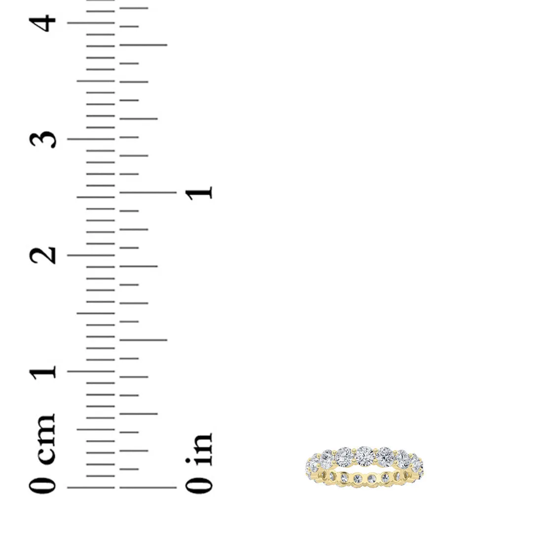 2.25Cttw Round Shaped Lab Grown Diamond Split Prong Eternity Ring in 14K Gold (F/VS) sold by Zulily product image thumbnail 5