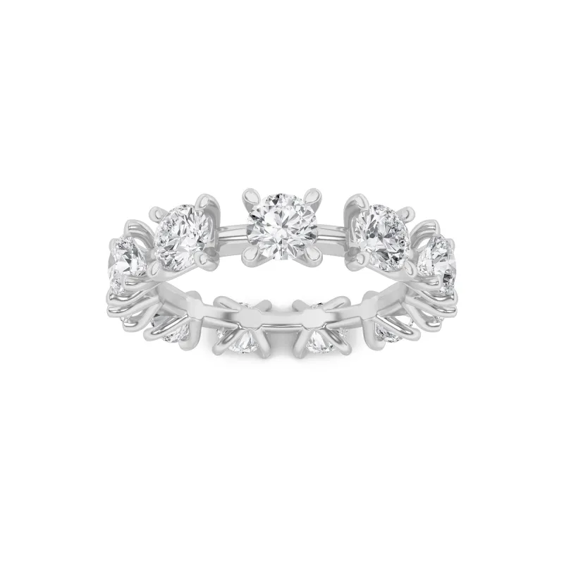 3Cttw Round Shaped Lab Grown Diamond (F/VS) Eternity Band Ring in 14K Gold made by Zulily