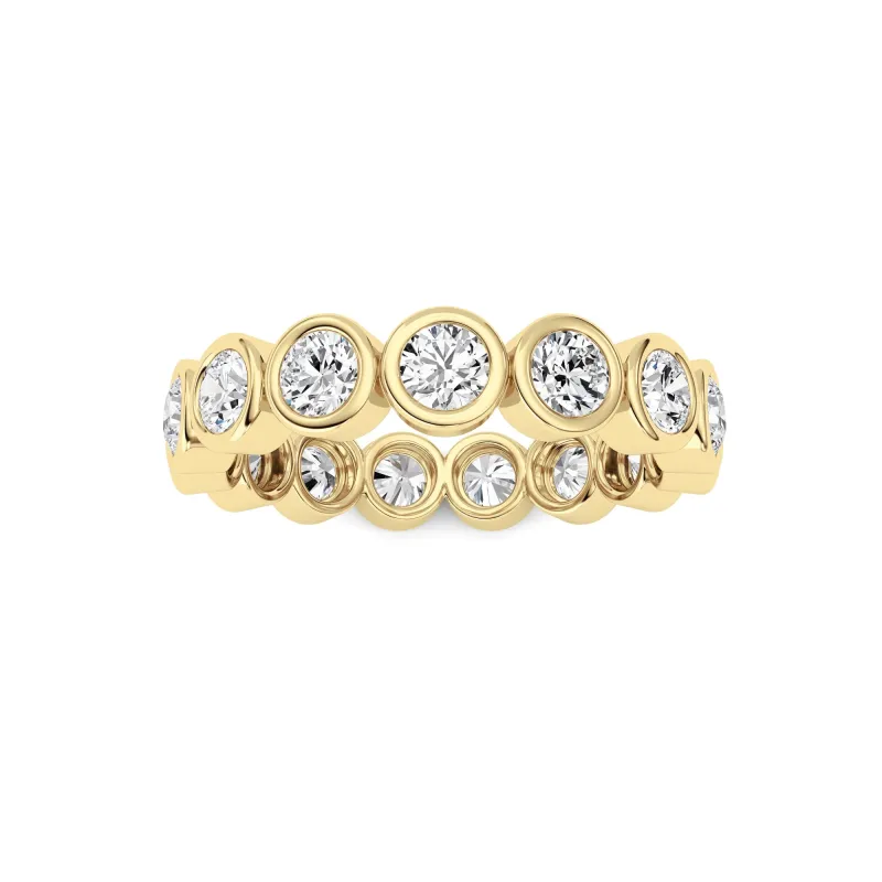 1.8Cttw Round Shaped Lab Grown Diamond (F/VS) Eternity Band Ring in 14K Gold made by Zulily