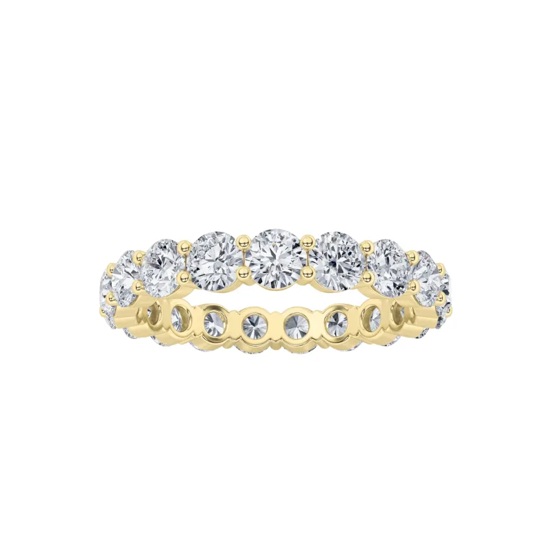 2.4Cttw Round Shaped Lab Grown Diamond Split Prong Eternity Ring in 14K Gold (F/VS) made by Zulily