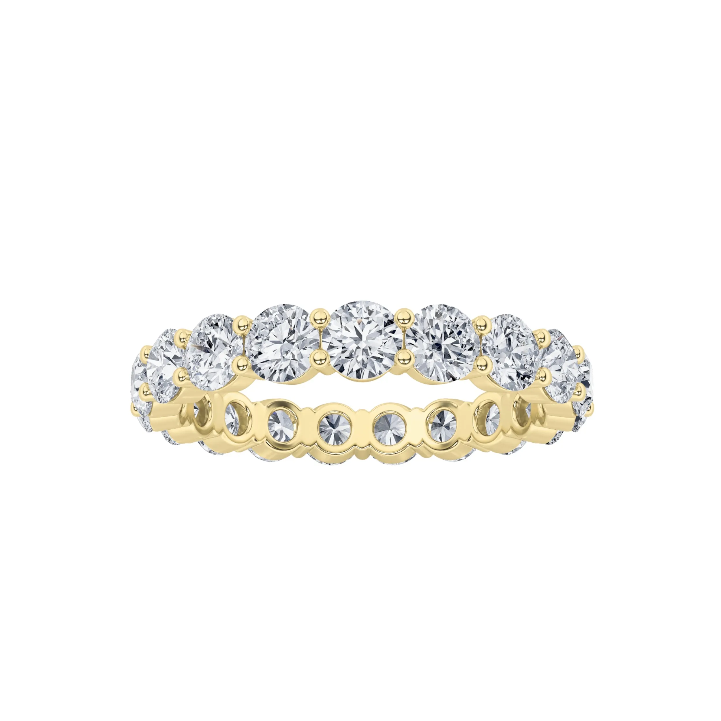 2.75Cttw Round Shaped Lab Grown Diamond Split Prong Eternity Ring in 14K Gold (F/VS) sold by Zulily