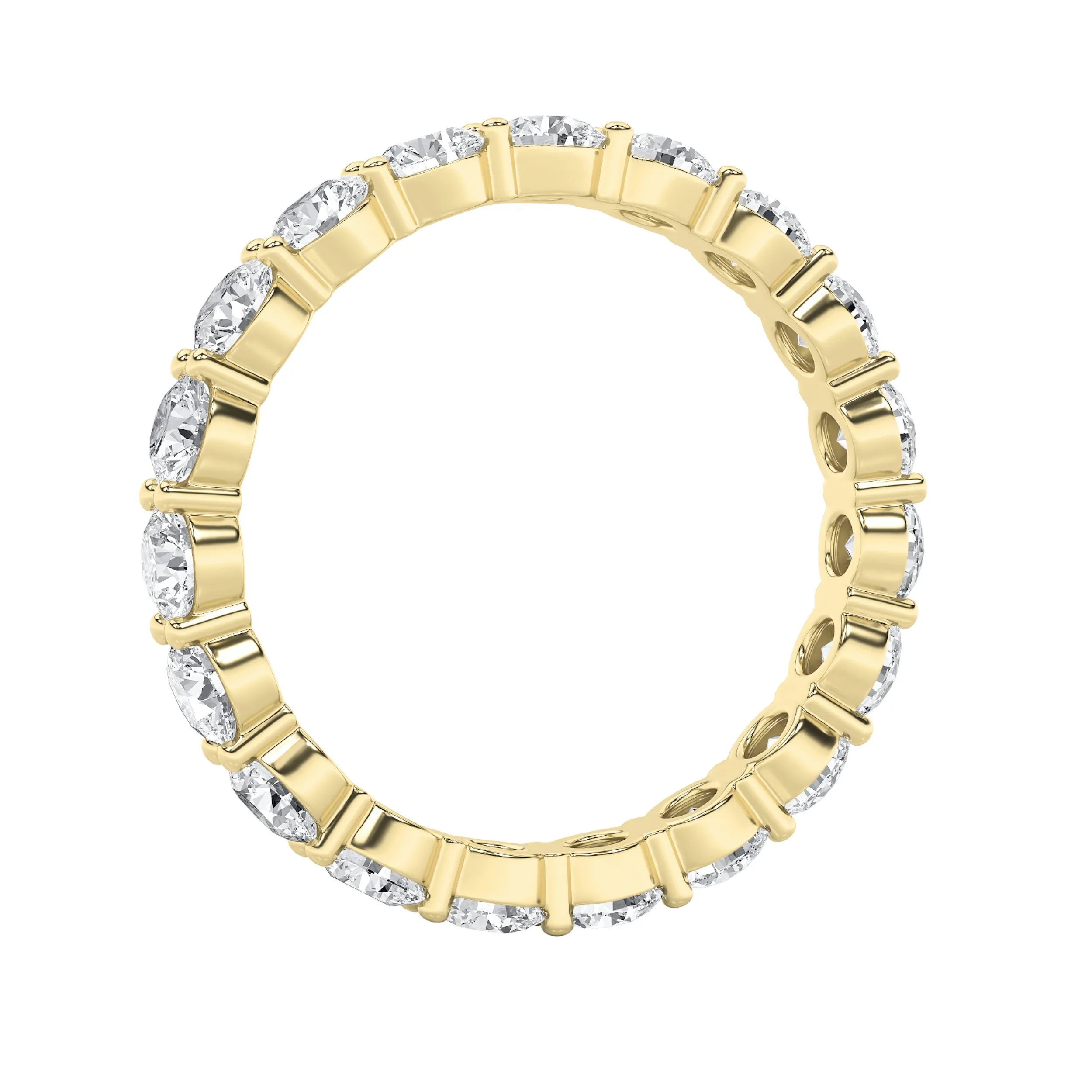 2.75Cttw Round Shaped Lab Grown Diamond Split Prong Eternity Ring in 14K Gold (F/VS) sold by Zulily product image thumbnail 5