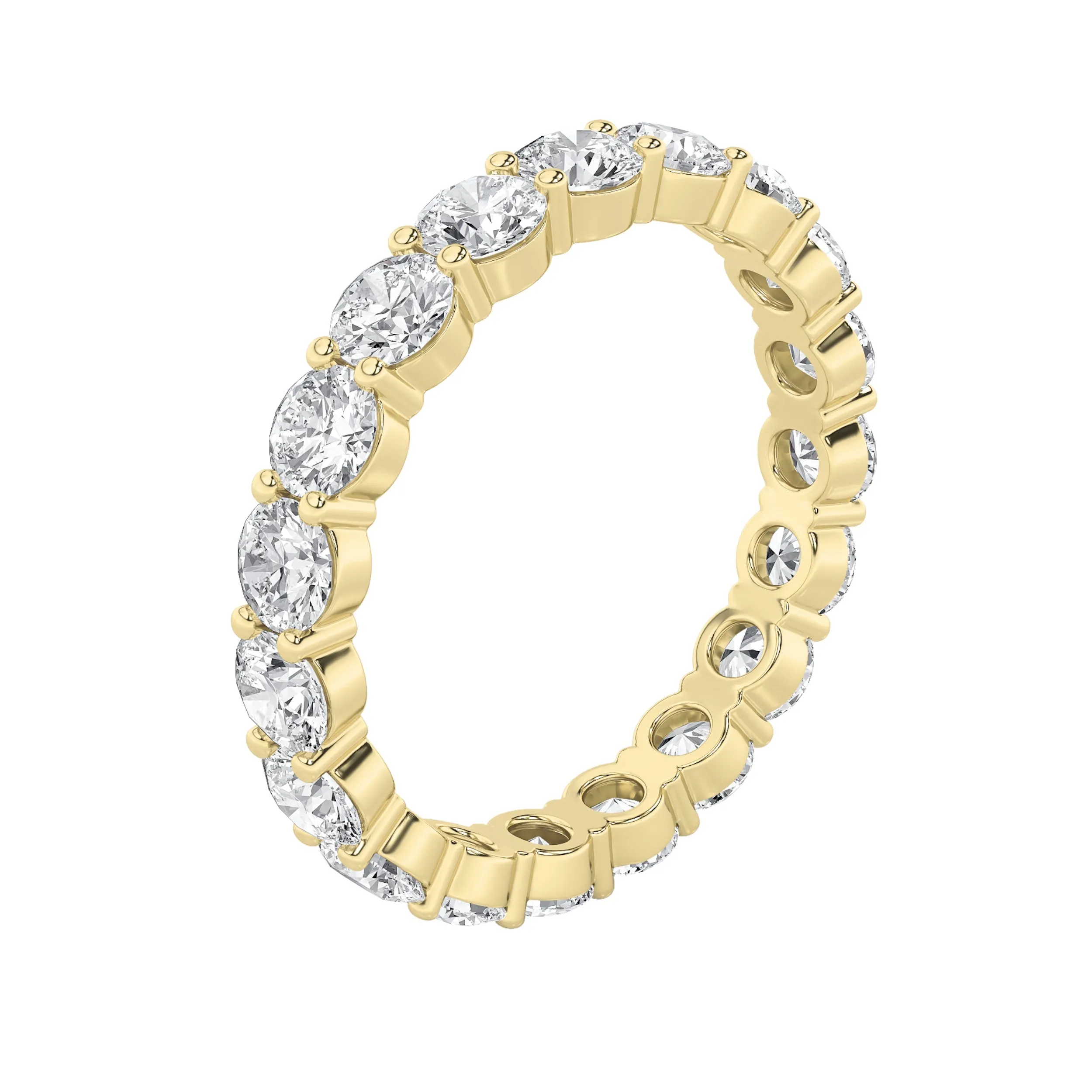 2.75Cttw Round Shaped Lab Grown Diamond Split Prong Eternity Ring in 14K Gold (F/VS) sold by Zulily product image thumbnail 3