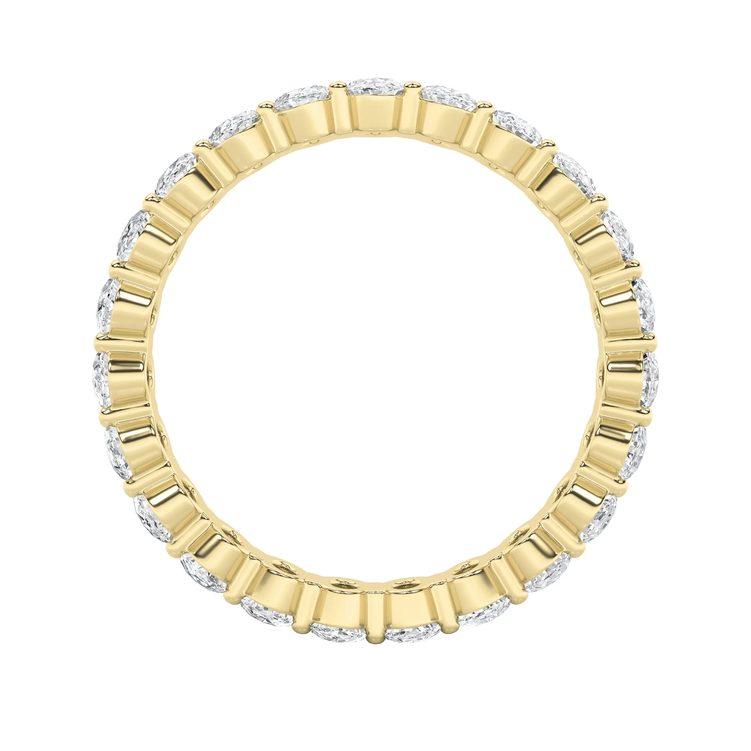 2.9Cttw Oval Shaped Lab Grown Diamond Split Prong Eternity Ring in 14K Gold (F/VS) sold by Zulily product image thumbnail 4