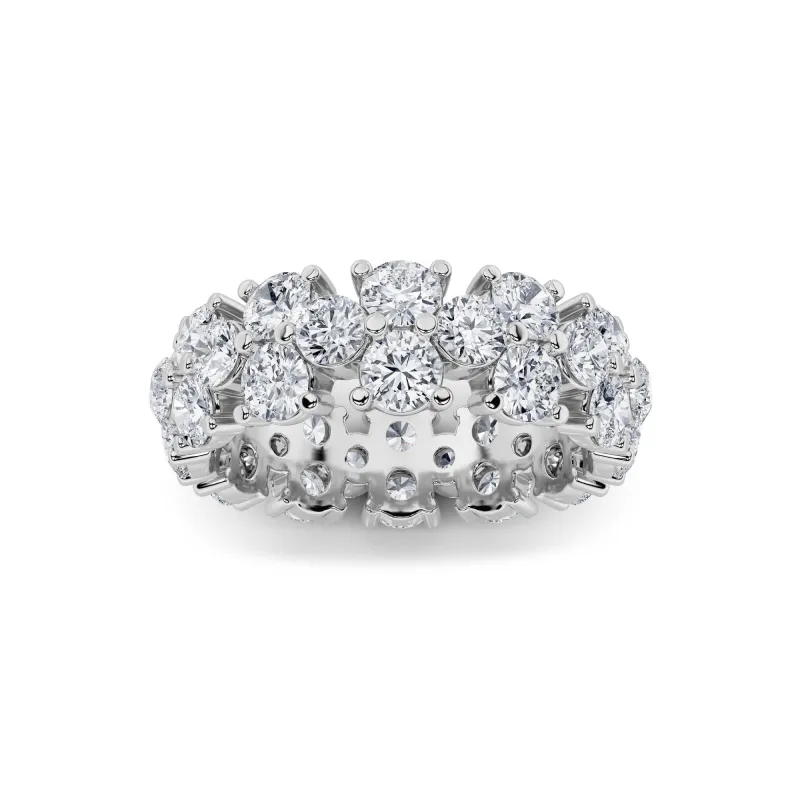 5Cttw Round Shaped Lab Grown Diamond (F/VS) Eternity Band Ring in 14K Gold made by Zulily