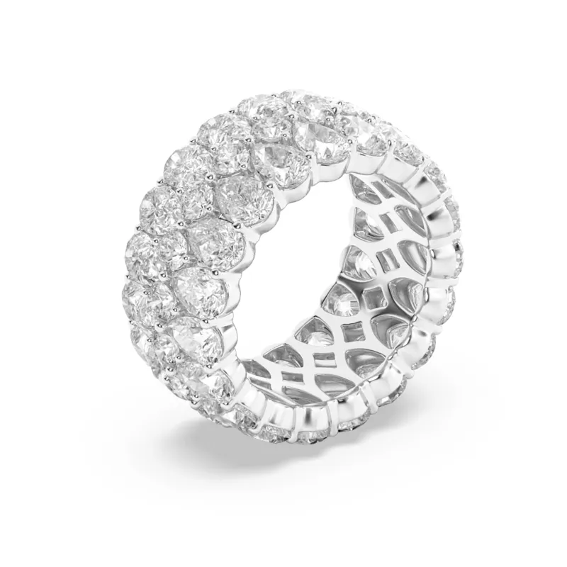 9Cttw Pear Shaped Lab Grown Diamond (F/VVS) Eternity Band Ring in 14K Gold made by Zulily