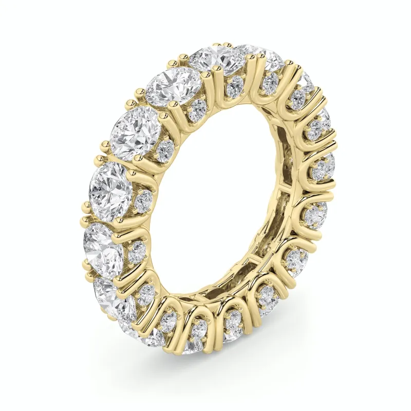 7Cttw Round Shaped Lab Grown Diamond (F/VS) Eternity Band Ring in 14K Gold made by Zulily