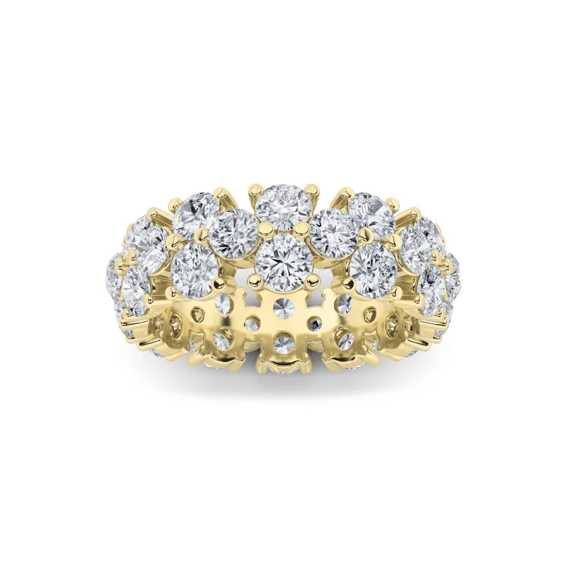 5Cttw Round Shaped Lab Grown Diamond (F/VS) Eternity Band Ring in 14K Gold made by Zulily