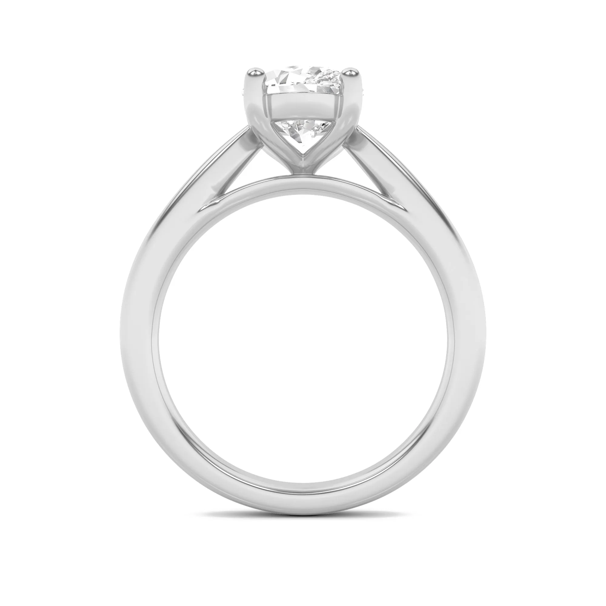 2Cttw Oval Shaped Lab Grown Diamond (F/VS) ClassicShank Solitaire Engagement Ring in 14K Gold sold by Zulily product image thumbnail 4
