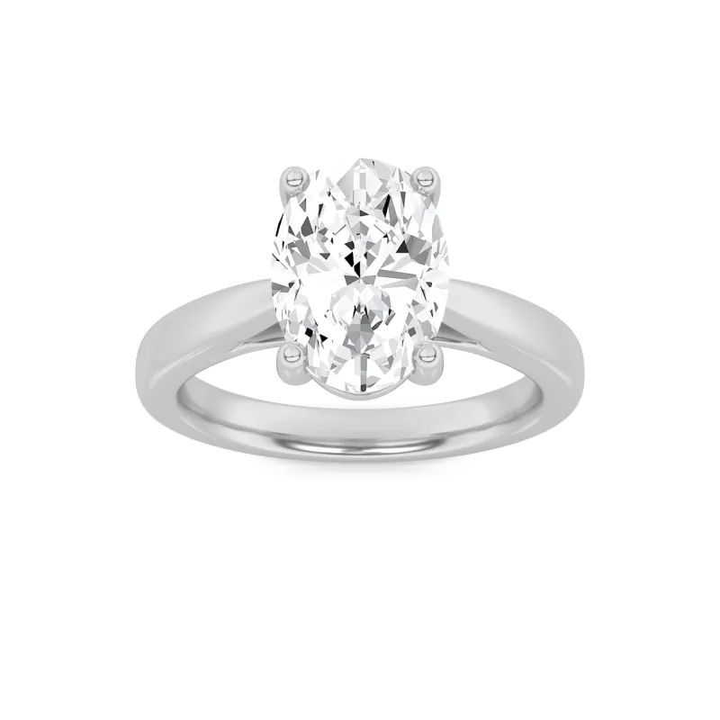 2Cttw Oval Shaped Lab Grown Diamond (F/VS) ClassicShank Solitaire Engagement Ring in 14K Gold made by Zulily