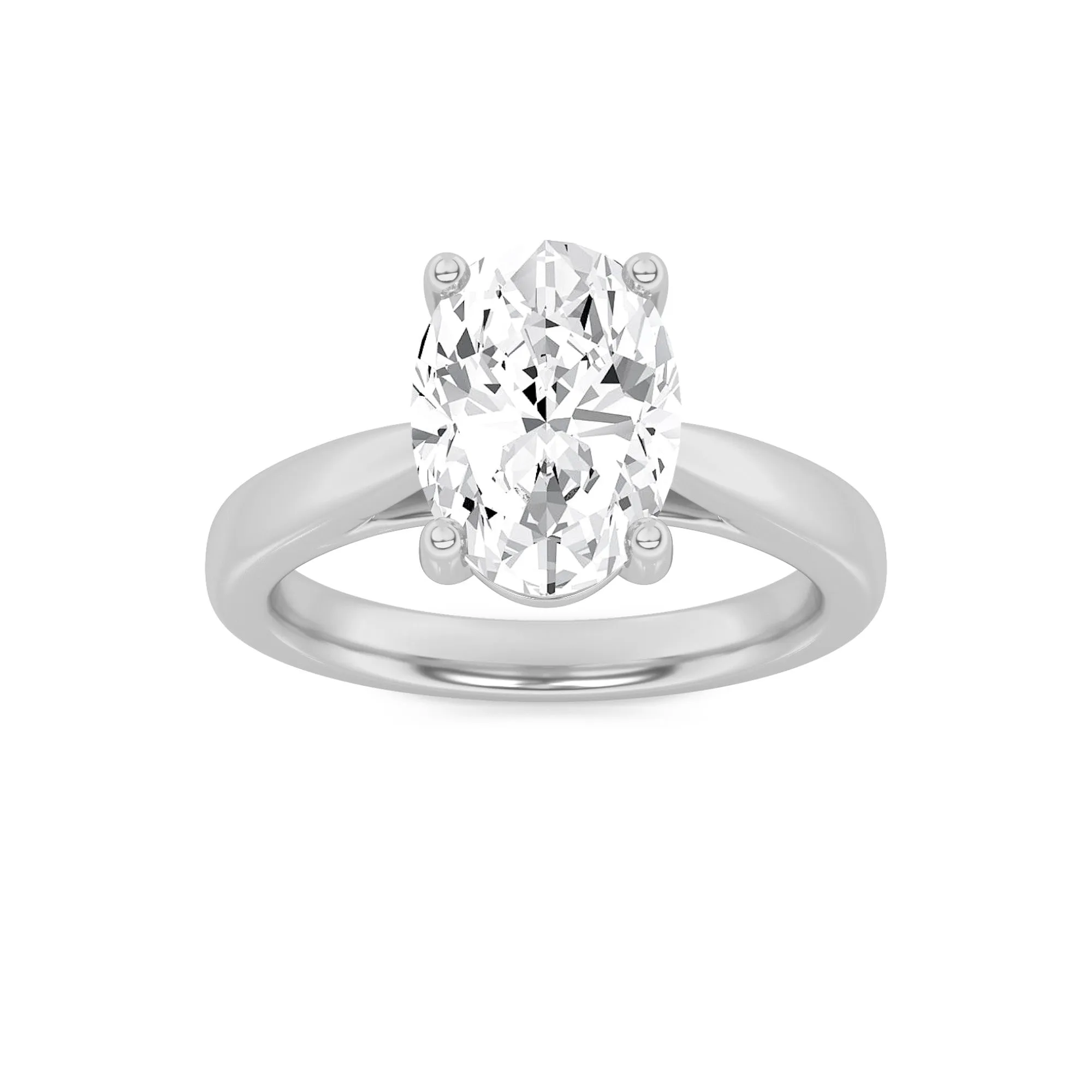 2Cttw Oval Shaped Lab Grown Diamond (F/VS) ClassicShank Solitaire Engagement Ring in 14K Gold sold by Zulily
