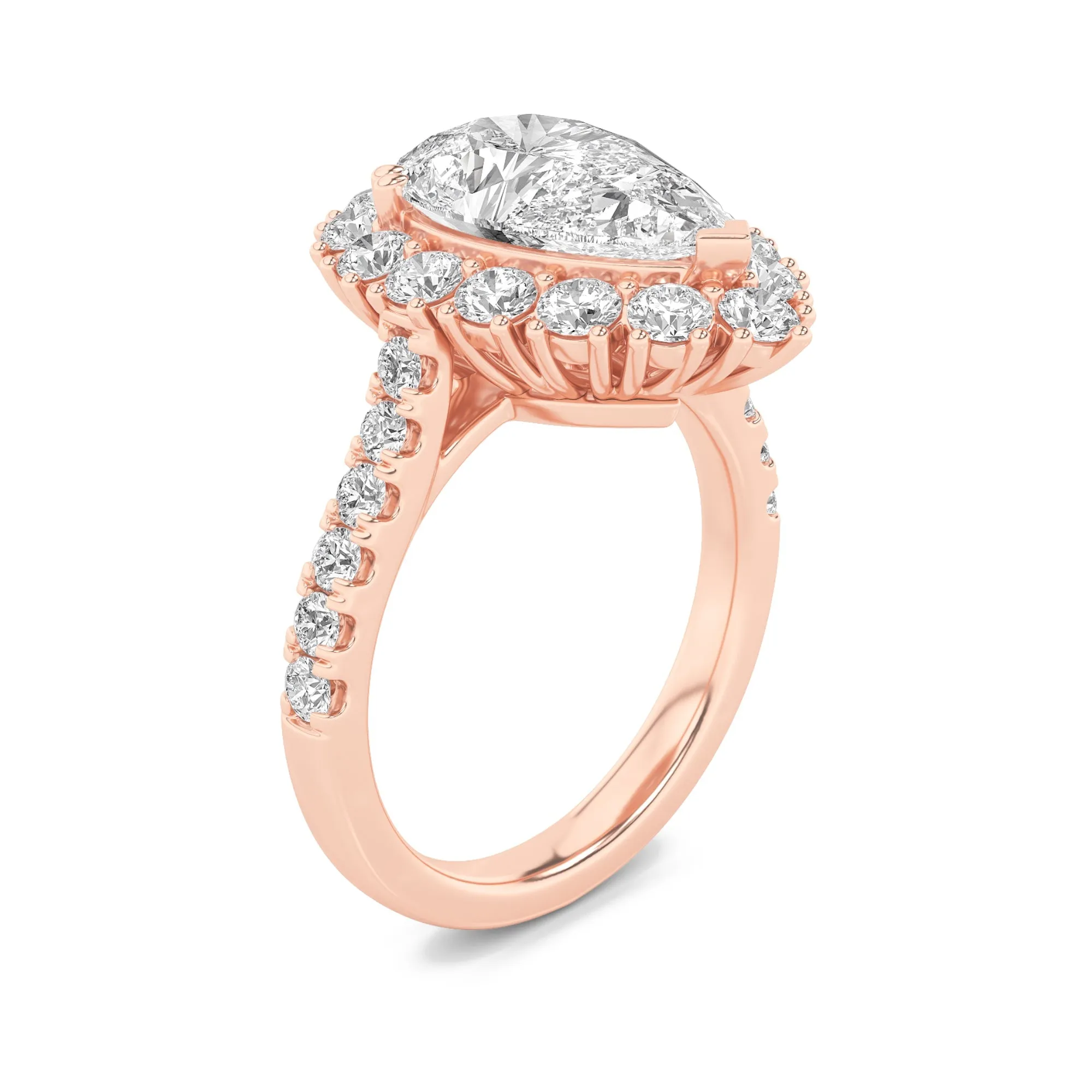 4Cttw Pear Shaped Lab Grown Diamond (F/VS) Bold Classic Engagement Ring in 14K Gold sold by Zulily product image thumbnail 3