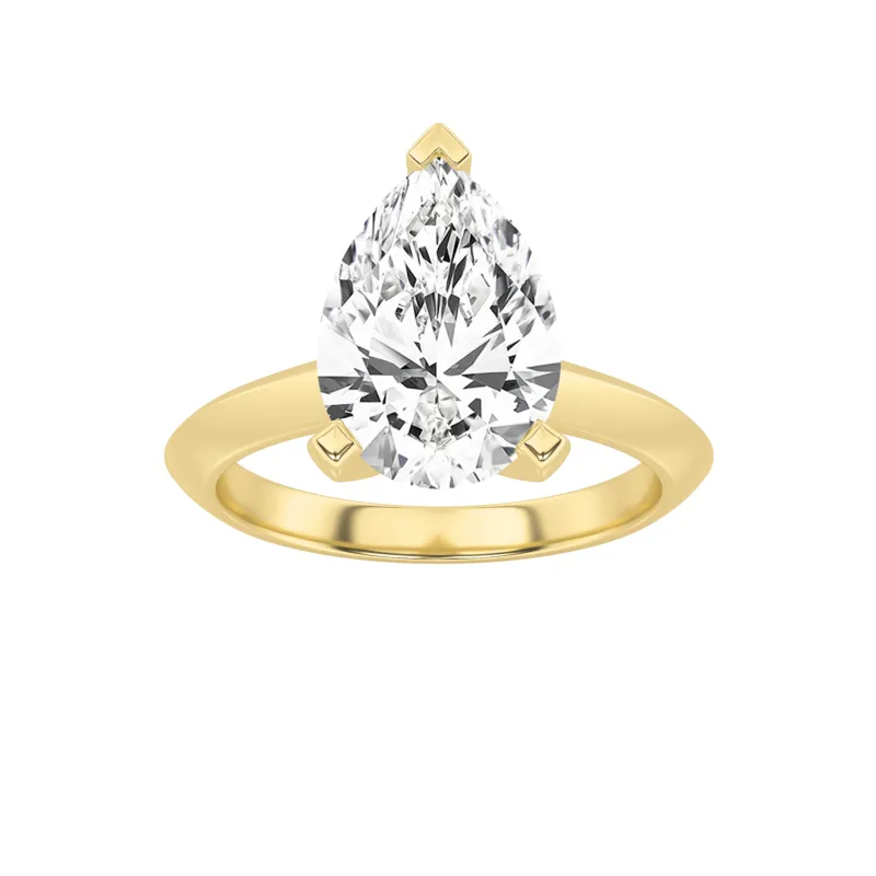2Cttw Pear Shaped Lab Grown Diamond (F/VS) Knife Edge Shank Solitaire Engagement Ring in 14K Gold made by Zulily